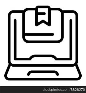 Laptop online store icon outline vector. Purchase customer. Sale shop. Laptop online store icon outline vector. Purchase customer