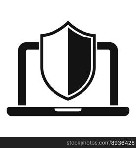 Laptop SSL certificate icon simple vector. Safe data. Safety network. Laptop SSL certificate icon simple vector. Safe data