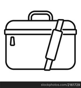 Laptop suitcase icon outline vector. Case bag. School bag. Laptop suitcase icon outline vector. Case bag