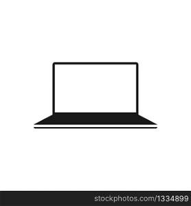 Laptop symbol flat icon. Vector illustration EPS 10