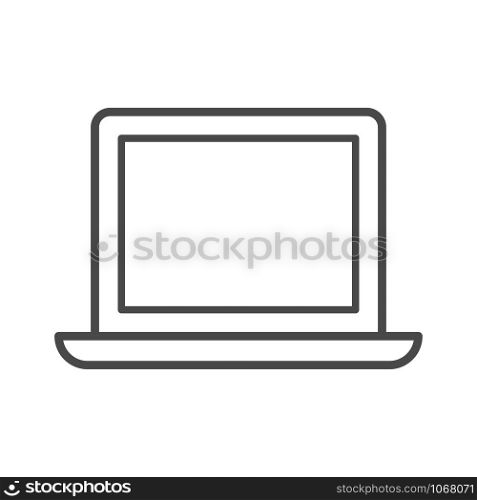 Laptop, tablet pc computer with a white background and colorful apps on a screen. Isolated on a white