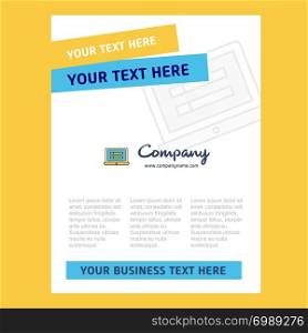 Laptop Title Page Design for Company profile ,annual report, presentations, leaflet, Brochure Vector Background