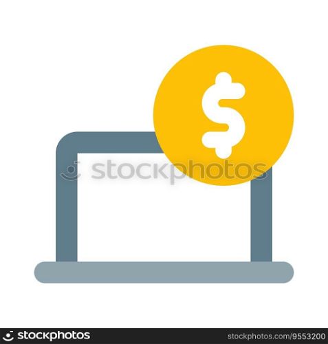 Laptop used for online financial transactions