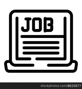Laptop vacancy job icon outline vector. Hr team. Post candidate. Laptop vacancy job icon outline vector. Hr team