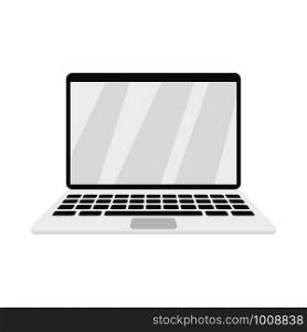 laptop vector illustration on white background, flat style. laptop vector illustration on white background, flat