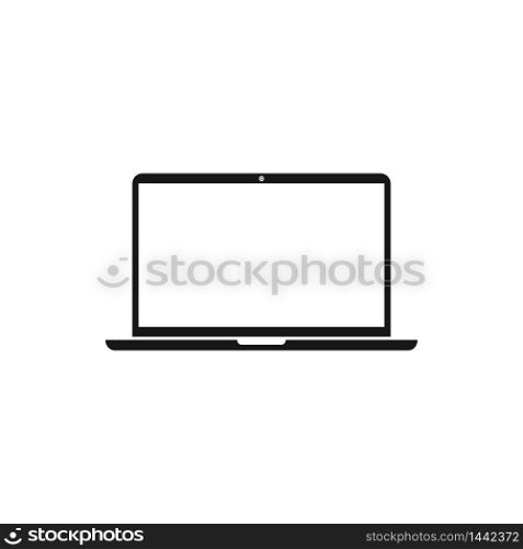 Laptop vector modern gadget icon, vector isolated pc portable computer concept