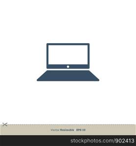 Laptop Vector Template. Computer Icon Logo Illustration Design. Vector EPS 10.