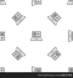 Laptop web surf pattern seamless vector repeat geometric for any web design. Laptop web surf pattern seamless vector