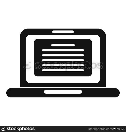 Laptop writing icon simple vector. Pen write. Paper hand. Laptop writing icon simple vector. Pen write
