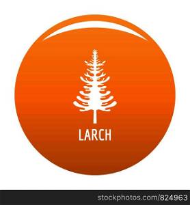 larch tree icon. Simple illustration of larch tree vector icon for any design orange. larch tree icon vector orange