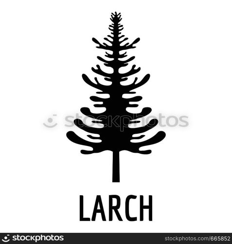 larch tree icon. Simple illustration of larch tree vector icon for web. larch tree icon, simple black style