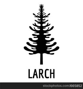 larch tree icon. Simple illustration of larch tree vector icon for web. larch tree icon, simple black style