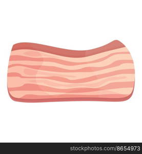 Lard icon cartoon vector. Pork meat. Raw beef. Lard icon cartoon vector. Pork meat