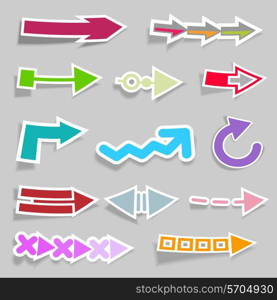 Large collection of various arrow shaped symbols