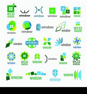 large collection of vector logos window