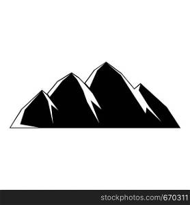 Large mountain icon. Simple illustration of large mountain vector icon for web. Large mountain icon, simple style.