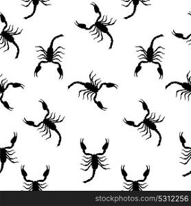 Large Scorpion Silhouette Seamless Pattern Background Vector Illustration EPS10. Large Scorpion Silhouette Seamless Pattern Background Vector Ill