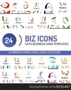 Large set of business line logos. Large vector set of business line logos