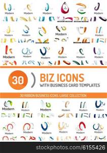 Large set of business line logos. Large vector set of business line logos