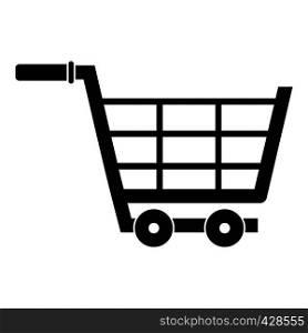 Large shopping trolley icon. Simple illustration of large shopping trolley vector icon for web. Large shopping trolley icon, simple style