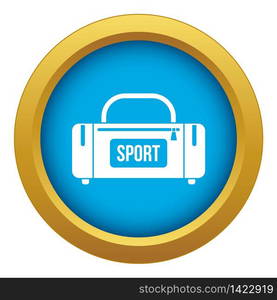 Large sports bag icon blue vector isolated on white background for any design. Large sports bag icon blue vector isolated