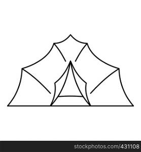 Large tent icon. Outline illustration of large tent vector icon for web. Large tent icon, outline style
