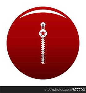 Large zip icon. Simple illustration of large zip vector icon for any design red. Large zip icon vector red