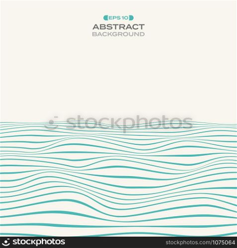 Larrge of blue stripe line wavy pattern background, illustration vector eps10