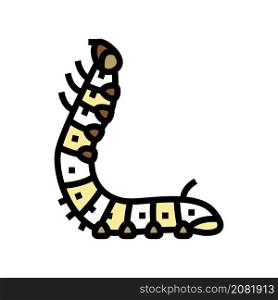 larvae silkworm color icon vector. larvae silkworm sign. isolated symbol illustration. larvae silkworm color icon vector illustration