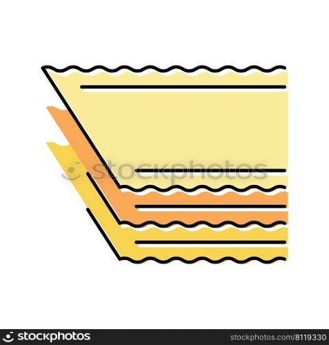 lasagna pasta color icon vector. lasagna pasta sign. isolated symbol illustration. lasagna pasta color icon vector illustration