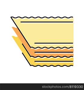 lasagna pasta color icon vector. lasagna pasta sign. isolated symbol illustration. lasagna pasta color icon vector illustration