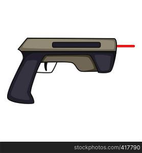 Laser beam pistol icon. Cartoon illustration of laser beam pistol vector icon for web. Laser beam pistol icon, cartoon style