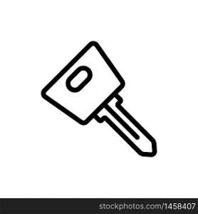 laser cut key icon vector. laser cut key sign. isolated contour symbol illustration. laser cut key icon vector outline illustration