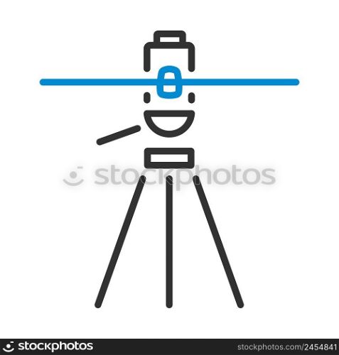 Laser Level Tool Icon. Bold outline design with editable stroke width. Vector Illustration.