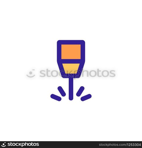 Laser welding cutting icon vector. Thin line sign. Isolated contour symbol illustration. Laser welding cutting icon vector. Isolated contour symbol illustration