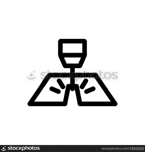 Laser welding cutting icon vector. Thin line sign. Isolated contour symbol illustration. Laser welding cutting icon vector. Isolated contour symbol illustration