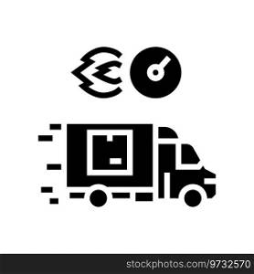 last mile delivery logistic manager glyph icon vector. last mile delivery logistic manager sign. isolated symbol illustration. last mile delivery logistic manager glyph icon vector illustration