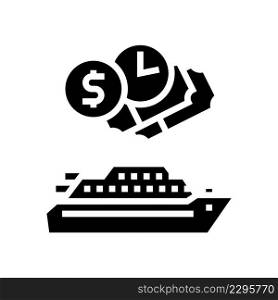 last-minute cruise glyph icon vector. last-minute cruise sign. isolated contour symbol black illustration. last-minute cruise glyph icon vector illustration
