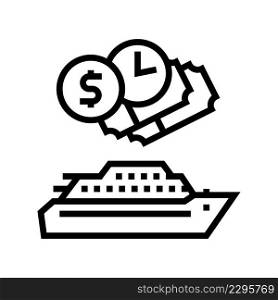 last-minute cruise line icon vector. last-minute cruise sign. isolated contour symbol black illustration. last-minute cruise line icon vector illustration