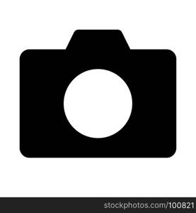 latest digital camera, icon on isolated background