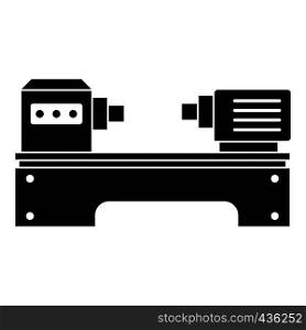 Lathe machine icon in simple style isolated on white background vector illustration. Lathe machine icon, simple style