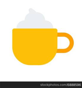 latte - coffee drink, icon on isolated background