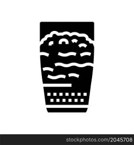 latte coffee glyph icon vector. latte coffee sign. isolated contour symbol black illustration. latte coffee glyph icon vector illustration