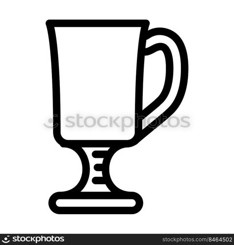 latte glass line icon vector. latte glass sign. isolated contour symbol black illustration. latte glass line icon vector illustration