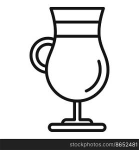 Latte icon outline vector. Cafe cup. View cream. Latte icon outline vector. Cafe cup