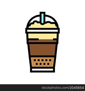 latte macchiato coffee color icon vector. latte macchiato coffee sign. isolated symbol illustration. latte macchiato coffee color icon vector illustration