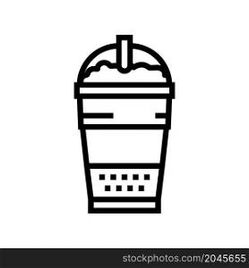 latte macchiato coffee line icon vector. latte macchiato coffee sign. isolated contour symbol black illustration. latte macchiato coffee line icon vector illustration