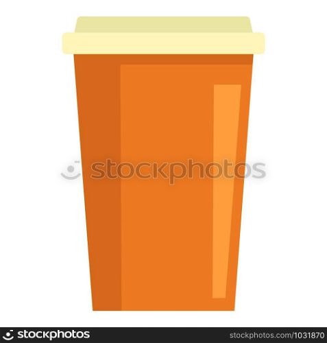 Latte paper cup icon. Flat illustration of latte paper cup vector icon for web design. Latte paper cup icon, flat style