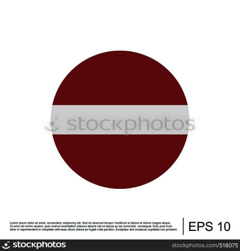 Latvia Flag Icon Template