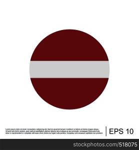 Latvia Flag Icon Template